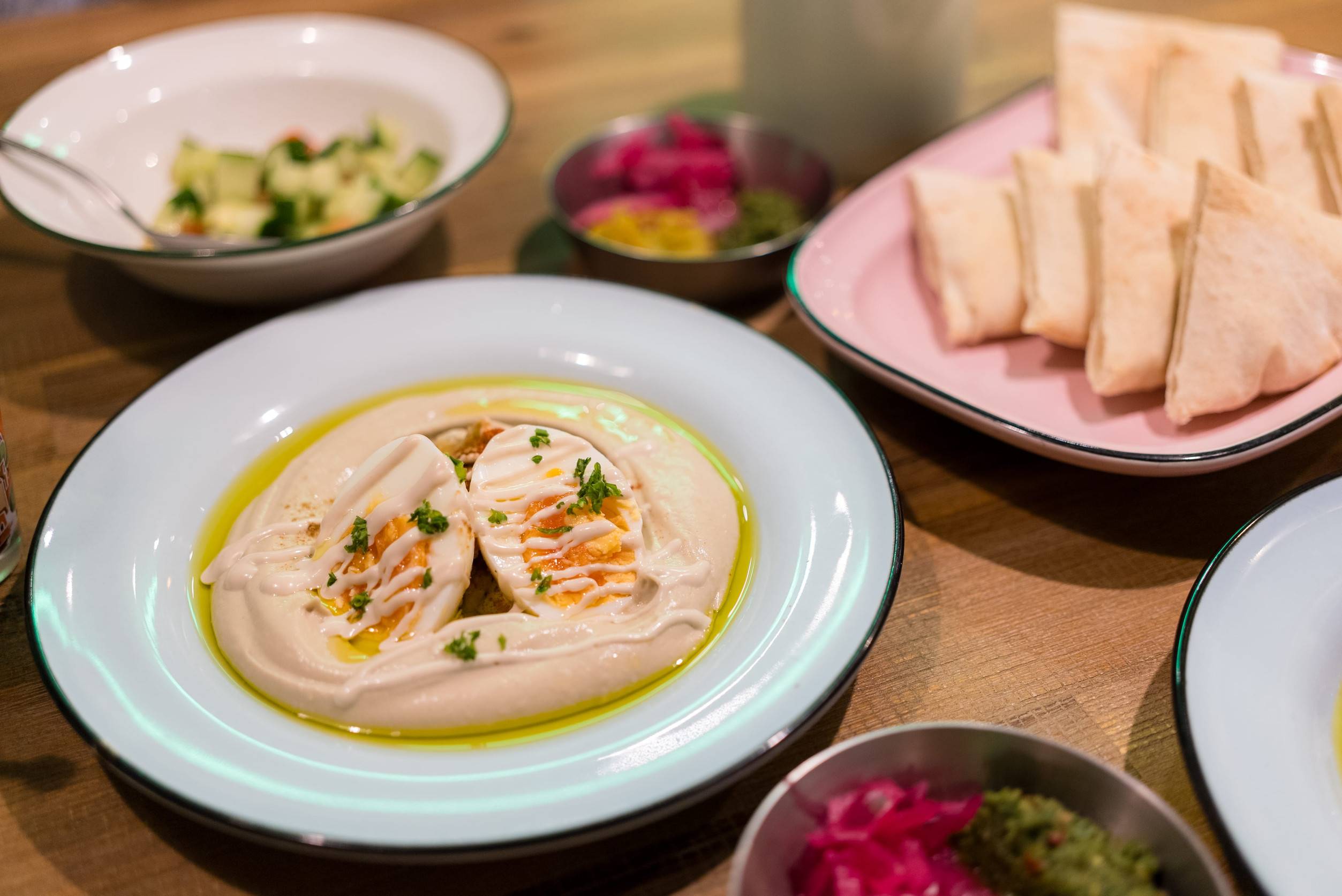 Hummus With Egg And Olive Oil Israel Cuisine
