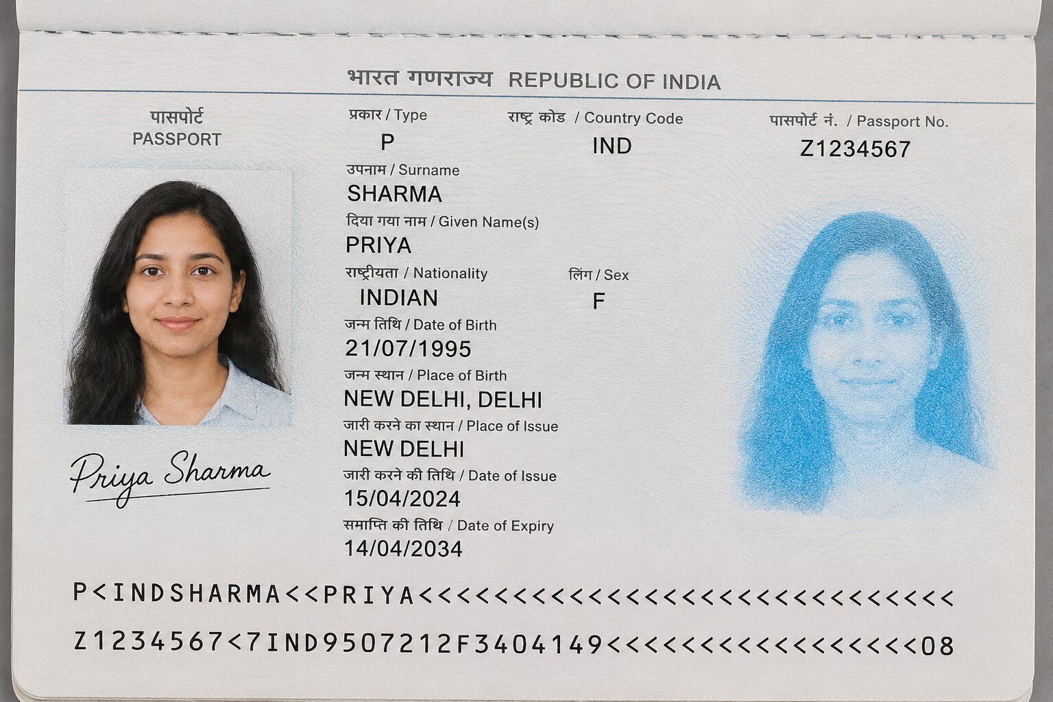 Israel eVisa B2 Application Passport-Bio Page