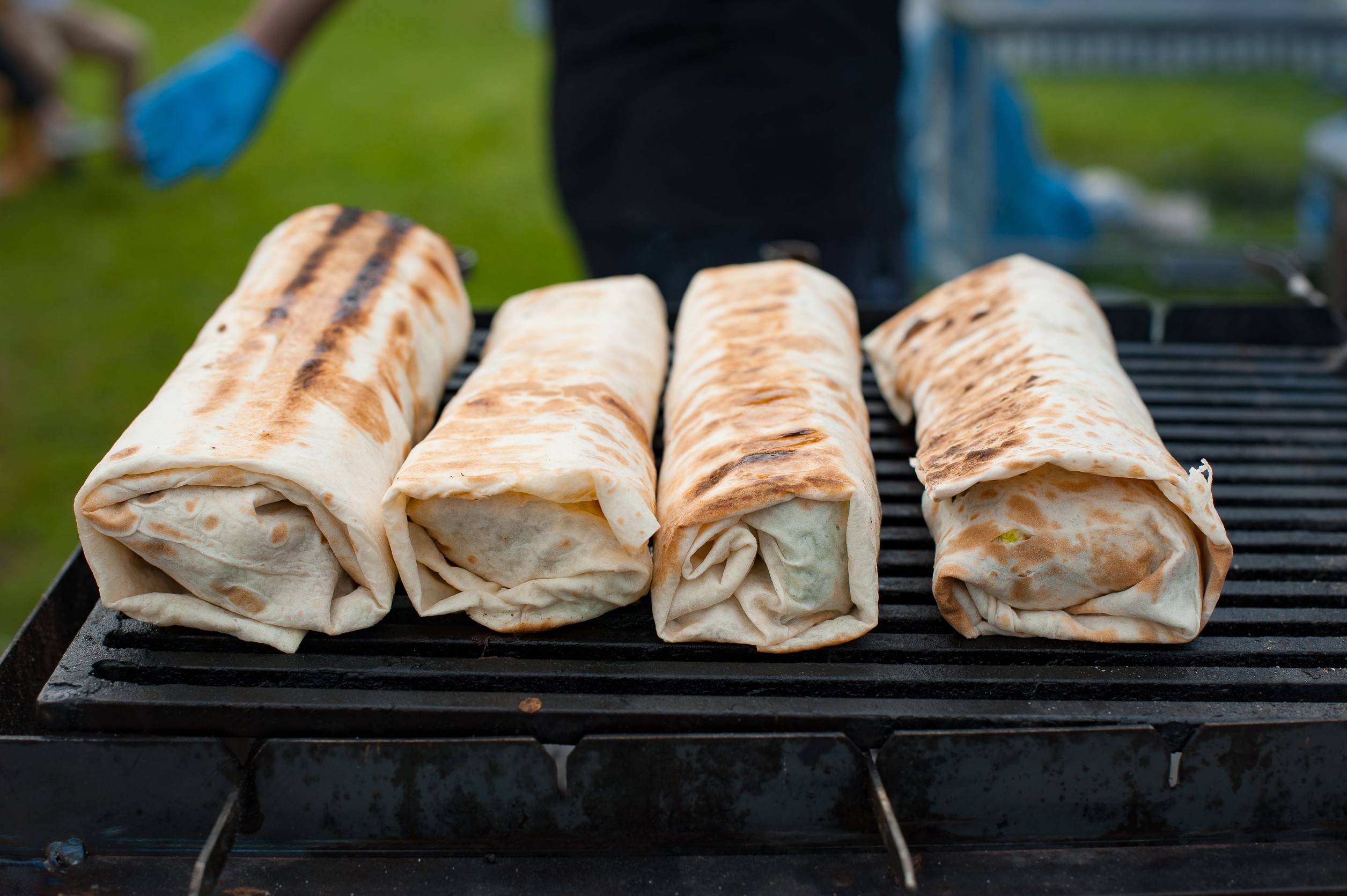 Preparation Of Shawarma On The Grill Street Food