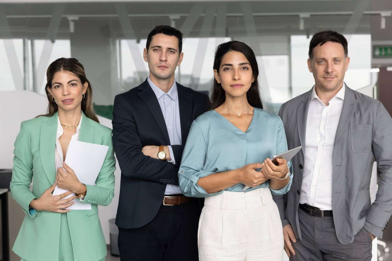 Professionals Standing Indoors