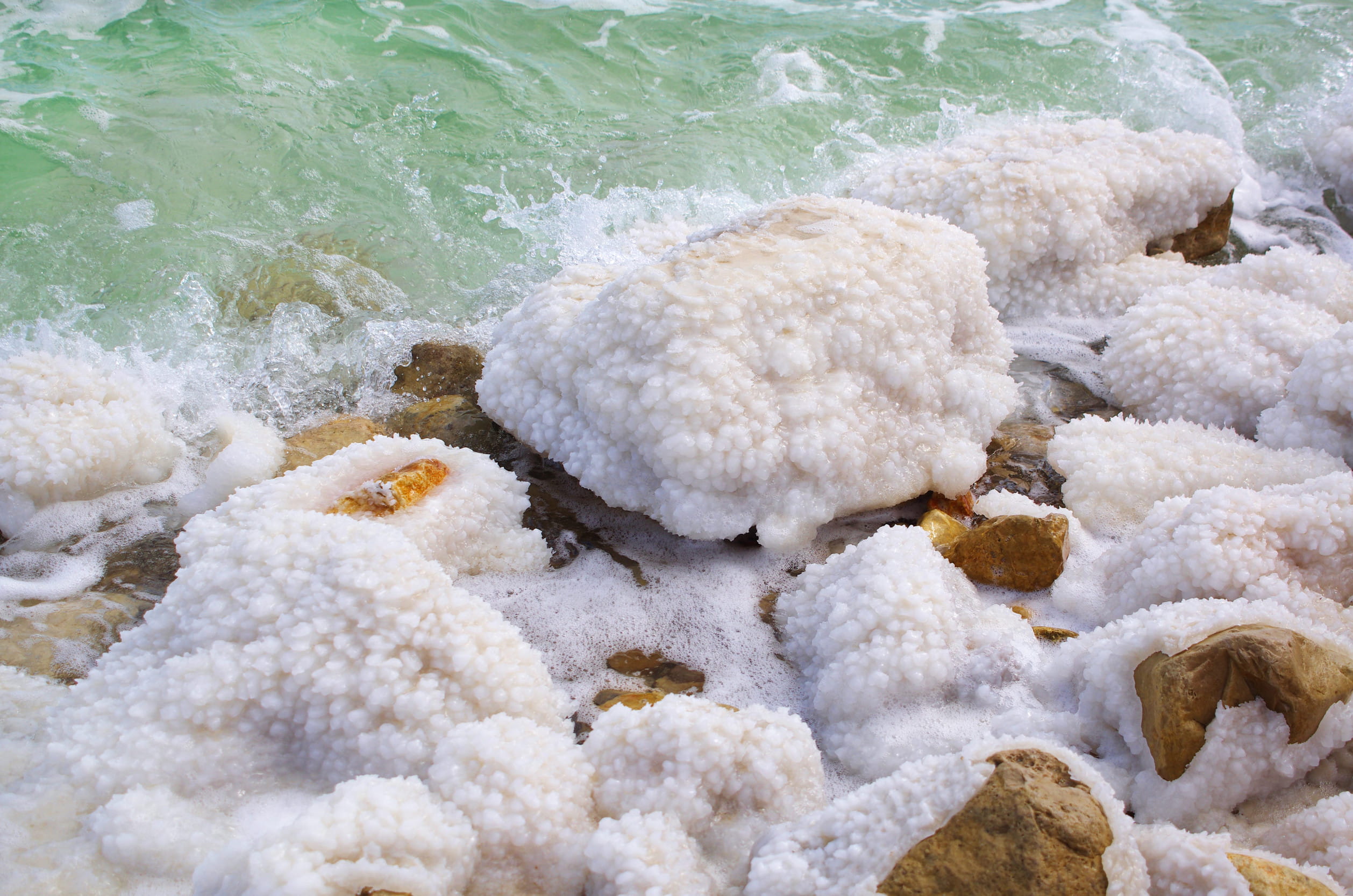 Salt formation on the Dead Sea shore